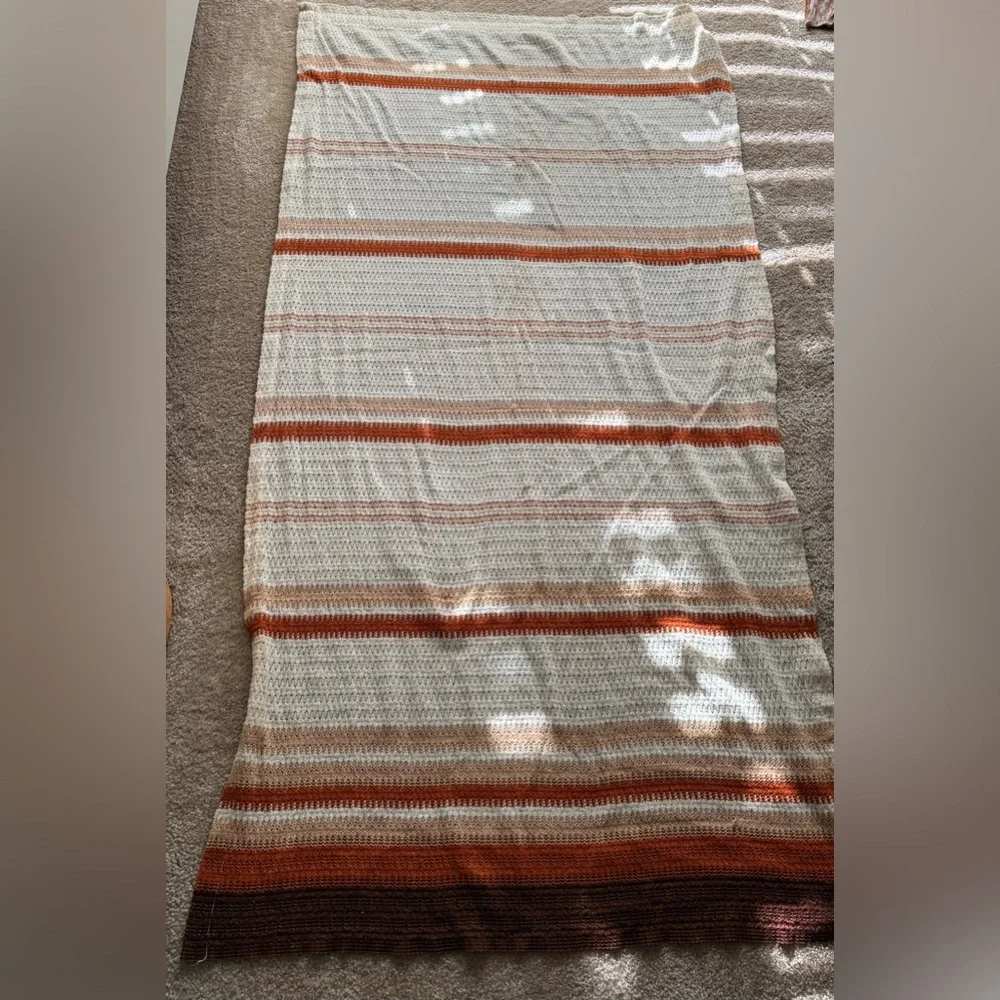 Vintage 1970s Everlon Fabrics Corp Perma Press Open Weave Curtain, 43
